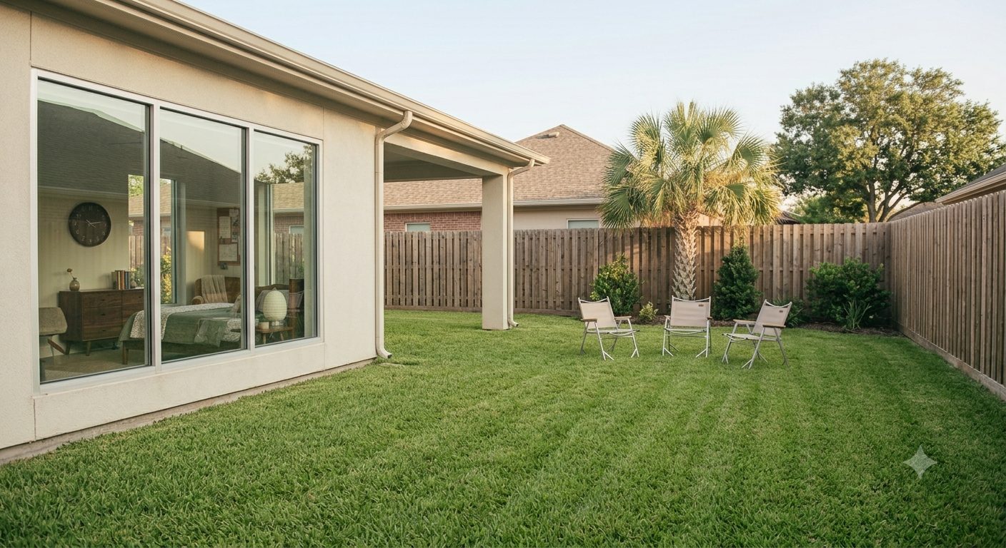 Backyard and outdoor space